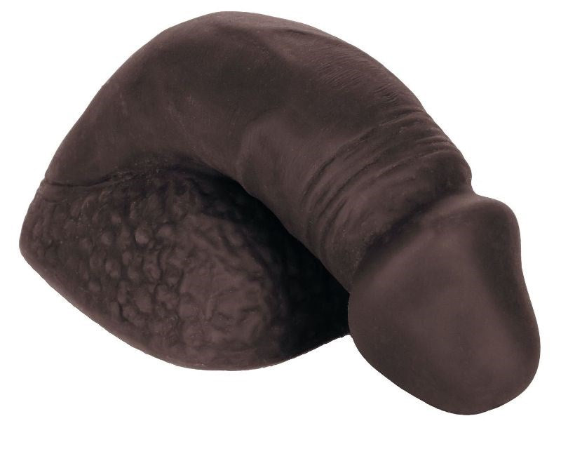 Packer Gear Silicone Penis Black - Strap On Sextoys