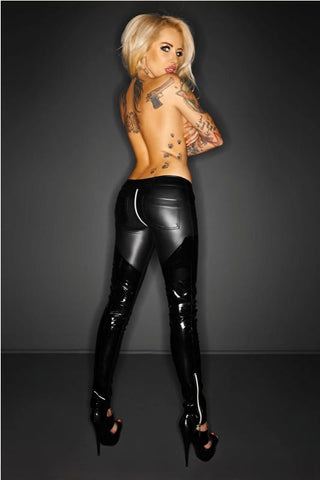Pants with Zipper Slinky by Noir Handmade - Her Fetish