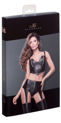 Powerwetlook Top With Silver Zippers by Noir Handmade - Her Fetish