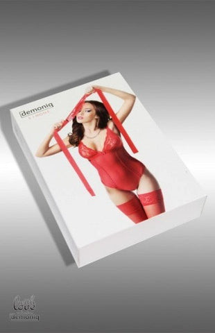 Simone Red Lingerie Bra and Panty Set by Demoniq - Bras and Bra Sets