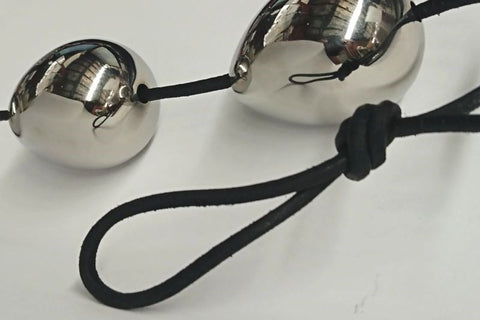 Steel Anal Pleasure Balls by Hell's Couture - Love Eggs and Kegel Exercisers