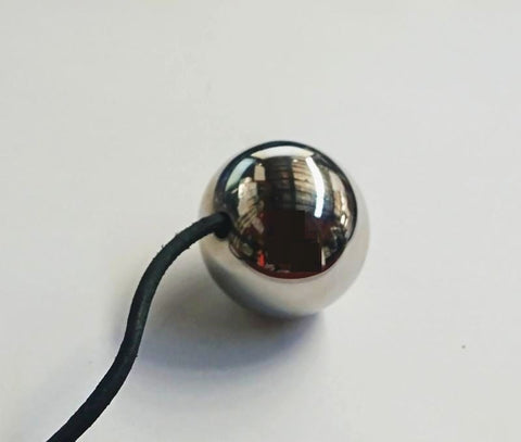 Steel Jiggle Ball with Cord by Hell's Couture - Love Eggs and Kegel Exercisers