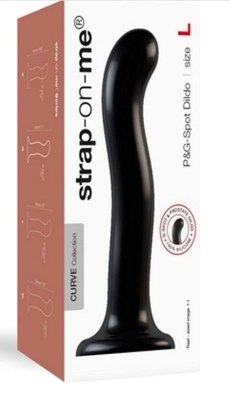 Strap-On-Me P & G Spot Dildo Black - Strap On Sextoys