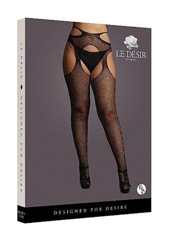 Suspender Pantyhose with Strappy Waist by Shots Toys - Hosiery