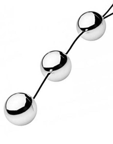 Three Ben Wa Balls Anal Beads by Hell's Couture - Love Eggs and Kegel Exercisers