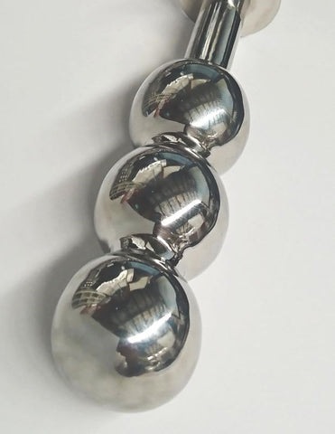 Triple Ripple Steel Butt Plug by Hell's Couture - Steel Sex Toys