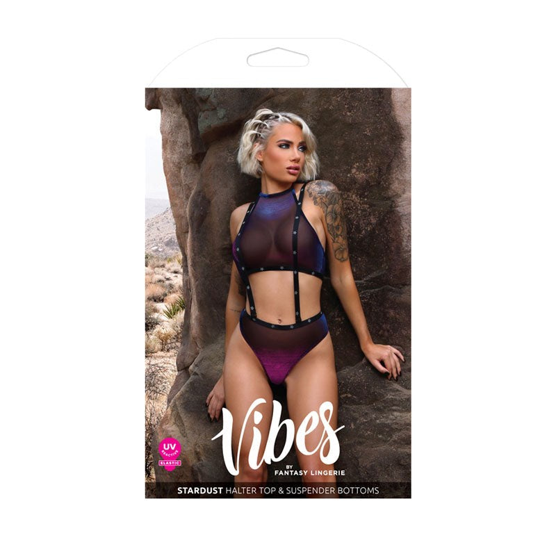 Vibes Stardust Halter Top & Suspender Bottom - Bras and Bra Sets