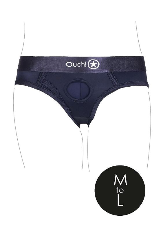 Ouch Electro-Pulse Strap-on High-Cut Brief - Ignite Passion - Strap On Sextoys