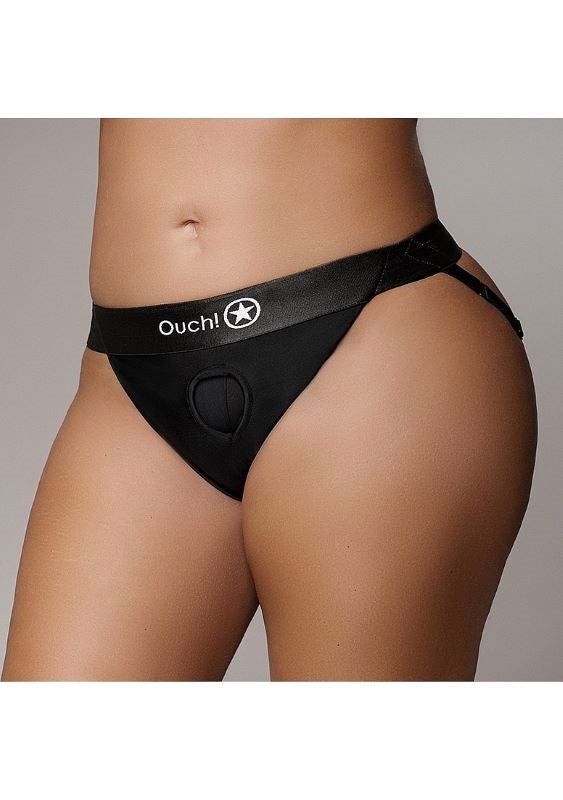 Pleasure Enhancing Vibrating Strap-on Panty Harness - Black - Strap On Sextoys