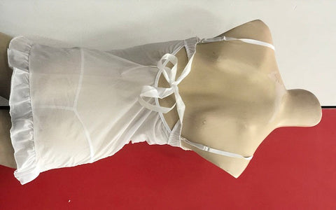 White Bow Babydoll with G-String by Ella Bidoe - Babydolls and Chemises