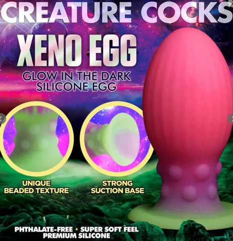 Xeno Alien Glowing Egg Fantasy Dildo by XR Brands - Non-Realistic Dildos