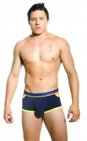 Almost Naked Quirk Boxer Navy by Andrew Christian - Jocks and G-Strings