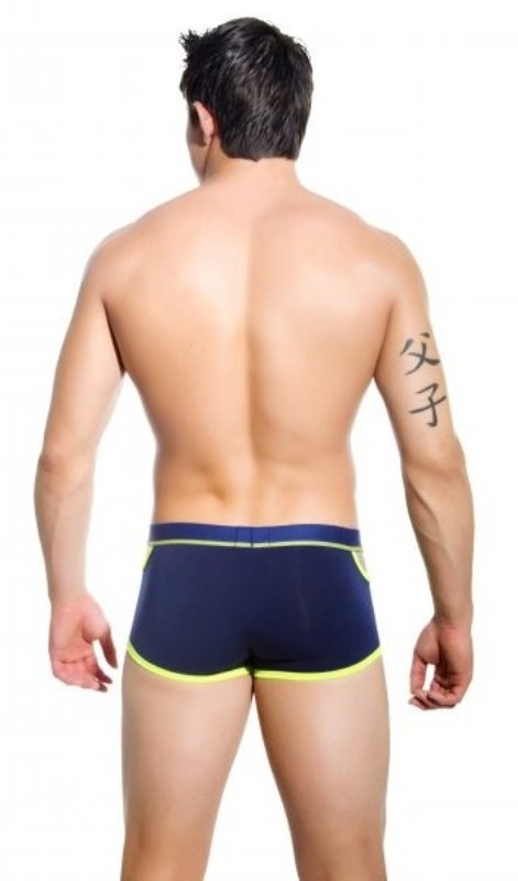 Almost Naked Quirk Boxer Navy by Andrew Christian - Jocks and G-Strings
