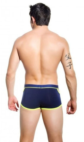 Almost Naked Quirk Boxer Navy by Andrew Christian - Jocks and G-Strings