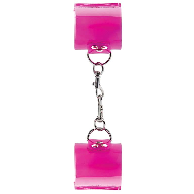 Bad Romance Pink Translucent Handcuffs - Cuffs and Restraints