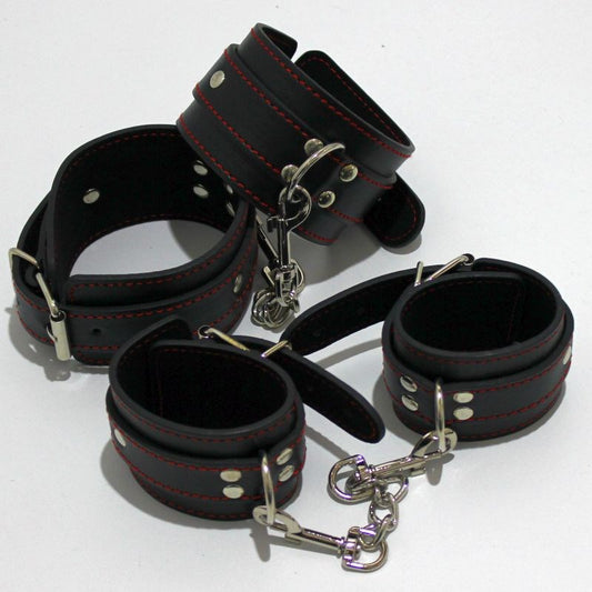 BDStyle Black Bondage Wrist and Ankle Restraints