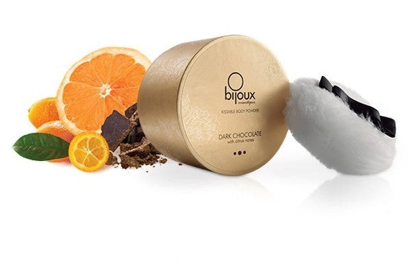 Bijoux Indiscrets Decadent Dark Chocolate Body Powder - Citrus-Infused Aphrodisiac Bliss - Sex Pheromones and Perfumes