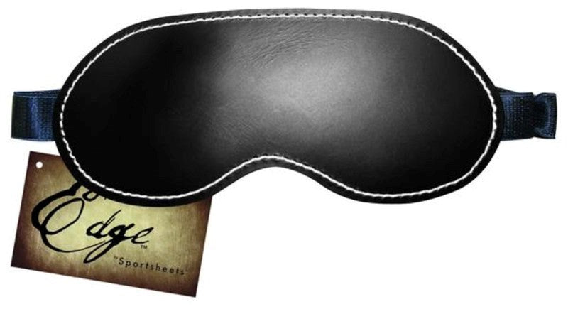 Premium Edge Leather Blindfold by Sportsheets - Masks And Blindfolds
