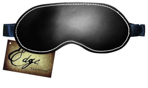 Edge Leather BDSM Blindfold by Sportsheets - Masks And Blindfolds
