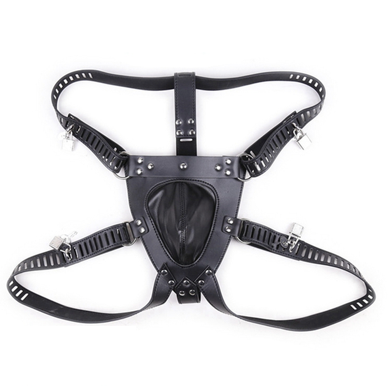 Faux Leather Male Chastity Pants by BDStyle - His Fetish