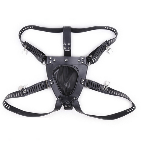 Faux Leather Male Chastity Pants by BDStyle - His Fetish