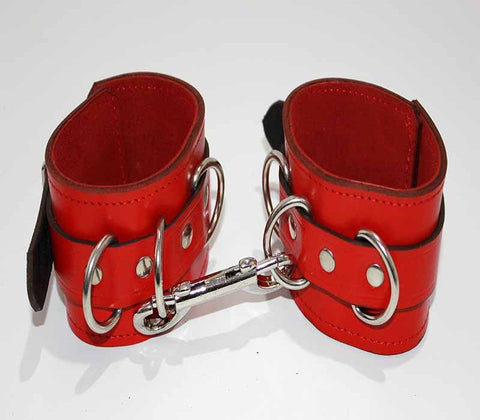 Luxurious Leather Ankle Restraints by Hell's Couture - Cuffs and Restraints