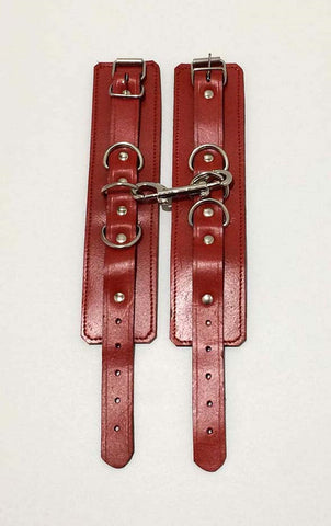 Luxurious Leather Ankle Restraints by Hell's Couture - Cuffs and Restraints