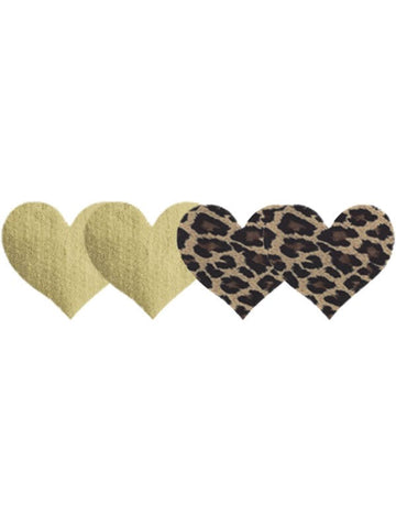 Jungle Fever Heart Nipple Pasties by Xgen Products - Bras and Bra Sets