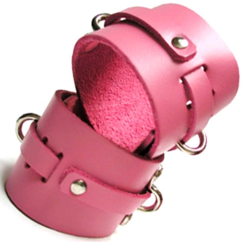 KinkLab Bound Leather Ankle Cuffs - Cuffs and Restraints