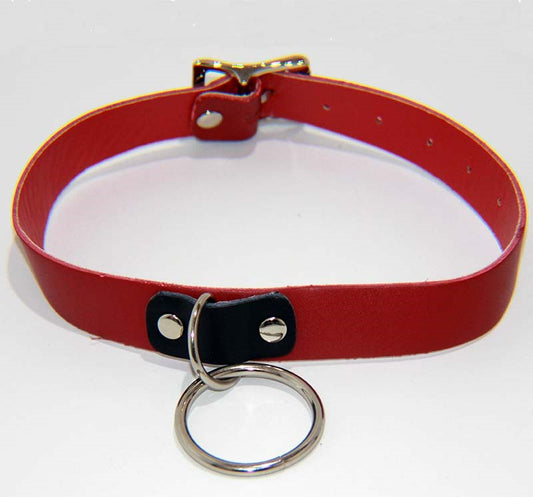 Kitty Red Collar with O Ring Heavy