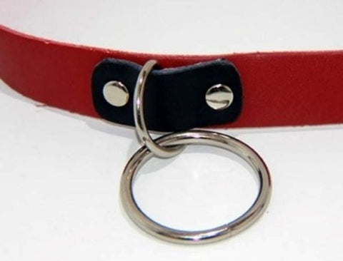 Kitty Red Collar with O Ring Heavy by BDStyle - Fancy Dress Ups