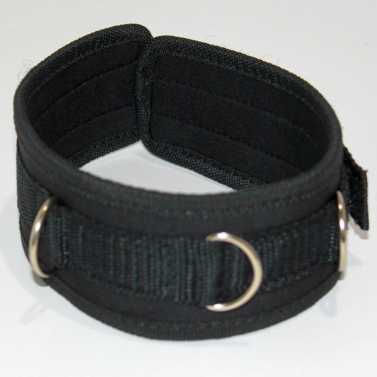 Neoprene BDSM Collar with D Links