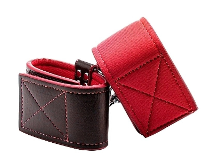 Ouch Reversible Ankle Cuffs Red - Cuffs and Restraints