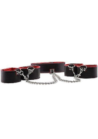 Ouch Reversible Collar / Wrist / Ankle Cuffs by Shots Toys - Cuffs and Restraints