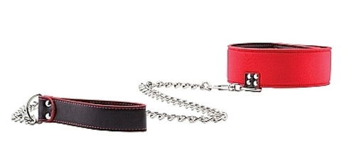 Ouch Reversible Collar with Leash by Shots Toys - Collars and Leads