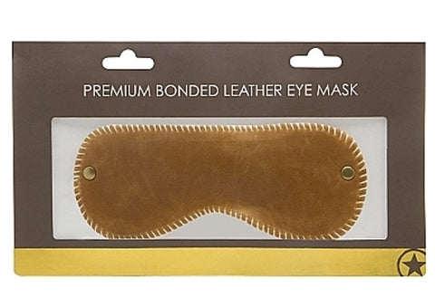Ouch Eyemask Brown Bondage Blindfold by Shots Toys - Masks And Blindfolds