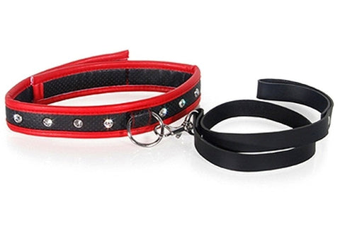 Scarlet Couture Collar and Leash by Adam & Eve Sextoys - Collars and Leads