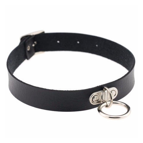 SirN Adjustable Bondage Collar Light PVC by BDStyle - Collars and Leads