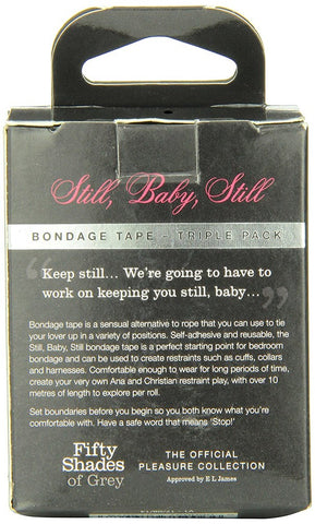 Still Baby Still Bondage Tape - Triple Pack by Lovehoney - Collars and Leads
