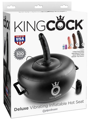 King Cock Deluxe Vibrating Inflatable Dildo Seat - Sex Machines