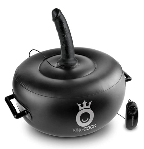 King Cock Deluxe Vibrating Inflatable Dildo Seat - Sex Machines