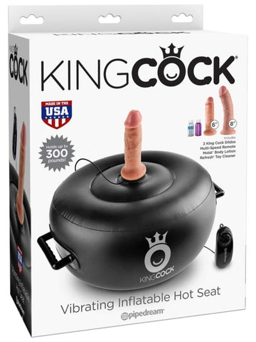 King Cock Vibrating Inflatable Dildo Hot Seat - Sex Machines