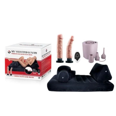 Premium Inflatable Bed with Velvet Surface Sex Furniture - Sex Furniture