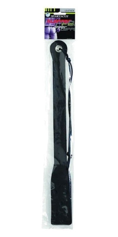 18 Inch Long Black Leather Slapper - Paddles And Slappers