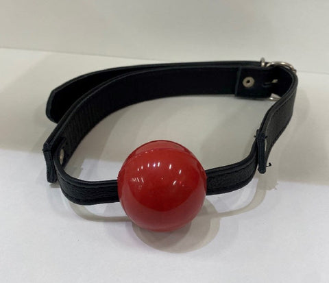 Amour Etrange Leather Ball Gag by Hell's Couture - Bondage Gags and Bits
