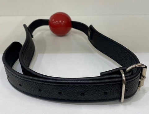 Amour Etrange Leather Ball Gag by Hell's Couture - Bondage Gags and Bits