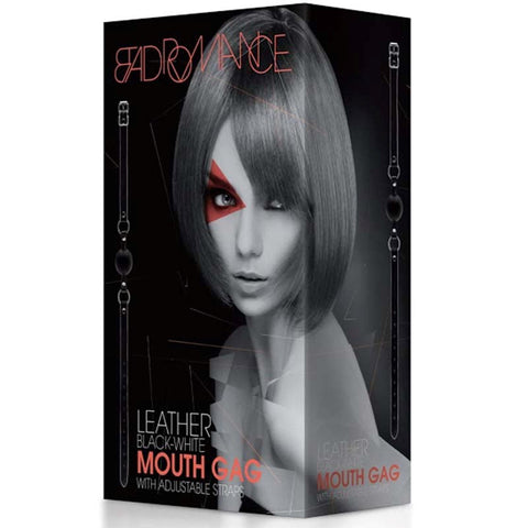 Bad Romance Leather Mouth Gag With Adjustable Straps - Bondage Gags and Bits