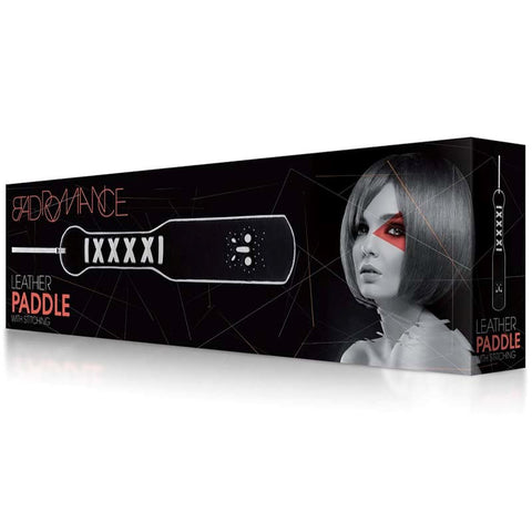 Bad Romance Leather Paddle with Stitching by Shots Toys - Paddles And Slappers