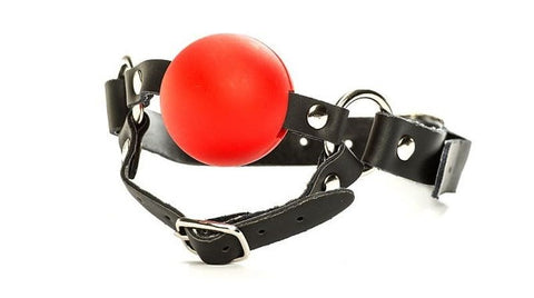 BDSM Ball Gag with Chin Strap Thin by BDStyle - Bondage Gags and Bits