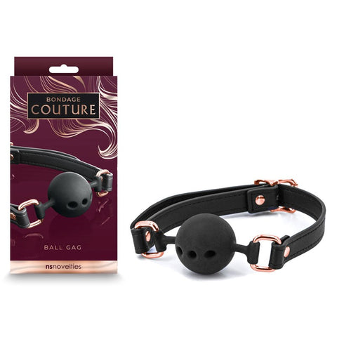 Bondage Couture Ball Gag Mouth Restraint by NS Novelties - Bondage Gags and Bits